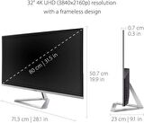 Viewsonic VX3276-4K 32 inç 4 ms HDMI Display 60 Hz LED MHD Genel Bilgisayar Monitörü