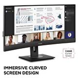 ViewSonic VG3456C 34" UWQHD Ergonomik 100W USB C ve RJ45'li 21:9 Curved Docking Profesyonel Monitör
