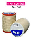 Oyalı 4 Kat Suni İpek İplik İğne Oyası Boncuk İpi Tığ Oyası No:747