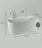 Omnipazar KRS-249 Dekoratif Plastik Pera Askılı Balkon Saksı 3.2 Litre