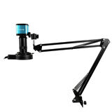 Monozone  150X Lens Endüstriyel Mikroskop Katlanabilir Tutucu 56 Led Halka Işık Kameralı Elektronik Dijital Usb 48MP 4K 60F/S Deney Gözlem