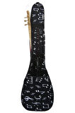 Nota Desenli  Ultra Korumalı Kısa Sap Bağlama Saz Kılıfı Taşıma Çantası Gigbag + Tel Takımı hediye