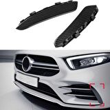 MERCEDES W177 A SERİSİ 2019+ ÖN TAMPON YAN BIÇAKLARI - 2 PARÇA - KARBON