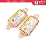 Mercedes W210 W211 İçin 2 Adet TAN Renk Güneşlik Makyaj Ayna Kapağı Aynalı 2108102510 2118100410