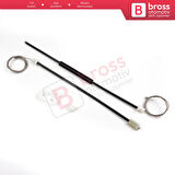 Peugeot 306 1992-2003 Hatchback Sedan SW 9221C2 İçin Manuel Arka Sağ veya Sol Cam Kriko Tamir Seti