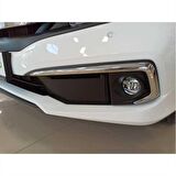 Honda civic fc5 uyumlu ön sis kaşı krom 2019+ makyajlı