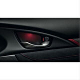 Honda civic fc5 kapı kolu iç aydınlatma kırmızı 2016+