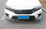 Honda civic ön tampon altı lip piano black 2021+ için uygundur