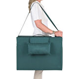 Reyo Taşınabilir Katlanır Plaj Havuz Minderi, Şezlong Minderi Kamp Yatağı 4 Cm Yeşil