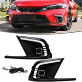 Honda civic fe1 uyumlu drl ön sis gündüz ledi lambası 2021+