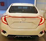 Honda civic fc5 uyumlu ledli stop lambası ve spoiler kırmızı 2016+