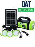 DT-9036 Solar Enerjili Işıldak El Feneri | Mp3 - Radyo - Bluetooth Destekli | Güneş Paneli Dahil