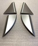 HYUNDAI TUCSON 2015-2018 KAPI CAM KENAR KAPLAMA SETI-SILVER