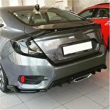 honda civic fc5 uyumlu arka çıkıntılı flap parlak siyah 2016-2020