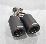 Akrapoviç egzoz ucu çift çıkış 76 mm bütün uç