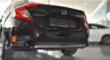 honda civic fc5 uyumlu arka tampon alt çıta nikelaj 2016-2020