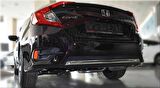 honda civic fc5 uyumlu arka tampon alt çıta nikelaj 2016-2020