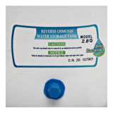 Ars Su Arıtma Metal Su Tankı 2.8 Gallon 10 lt Metal Tank Vanası