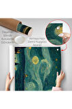 Vincent van Gogh Tarzı Dalgalı Deniz Duvar Örtüsü-7689
