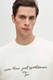 Twn Slim Fit Ekru Nakışlı Sweatshirt 2ECE25ORT0694