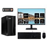 Acer Aspire TC1760 i3 12100 64GB 2TB SSD RX550/4GB FDOS DT.BHUEM.004 MASAÜSTÜ PC & 23.8" MONİTÖR