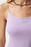 Kadın Lila İp Askılı Örme Body Bluz HZL24S-ZK11001
