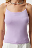 Kadın Lila İp Askılı Örme Body Bluz HZL24S-ZK11001