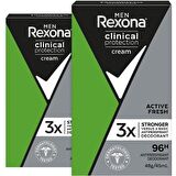 Rexona Men Clinical Protection Stick Deodorant Active Fresh 96 Saate Kadar Koruma 45 Ml X2 Adet