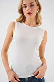 Kadın Ekru Basic Sıfır Kol Body HZL25S-BD143471