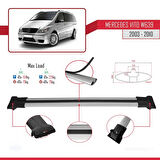 Mercedes Vito (W638) 1996-2003 Arası ile Uyumlu FLY Model Ara Atkı Tavan Barı Gri 2 Adet