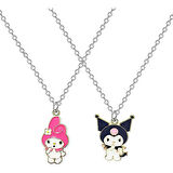Iyi Moda Fantasy Magic Kuromi My Melody Best Friends Çiftli Kolye