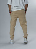 Şardonlu Bej Erkek Jogger Eşofman COC2549