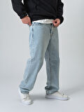 Buz Mavisi Erkek Baggy Kot Pantolon COC2528