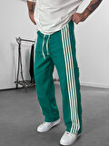 Şeritli Yeşil Erkek Baggy Pantolon COC1063
