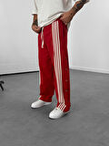 Şeritli Kırmızı Erkek Baggy Pantolon COC1060