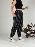 Dik Çizgi Pileli Kadın Jogger Pantolon COC1053