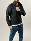 Erkek Siyah Polar Sweatshirt COC2569