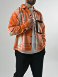 Tasarım Turuncu Erkek Oduncu Gömlek COC2607
