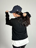Basic Siyah Kadın Sweatshirt COC1197
