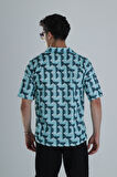 Erkek Küre Desenli Hawai Gömlek COC1159