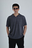 Erkek Antrasit T-Shirt Dokuma Kumaş COC1155