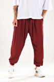 Fitilli Pileli Bordo Şalvar Pantolon COC1127