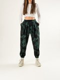 Chinese Desenli Pileli Kadın Jogger Pantolon COC2679