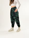 Chinese Desenli Pileli Kadın Jogger Pantolon COC2679