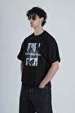 Not Dangerous Siyah Oversize Tasarım T-Shirt COC1396
