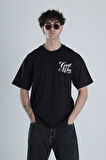 God Wins Siyah Oversize Tasarım T-Shirt COC1389