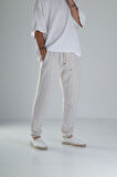 Kahve Çizgili Müslin Keten Baggy Pantolon COC1358