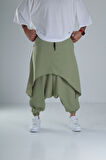 Oversize Şalvarlı Samurai Haki Pantolon COC1329