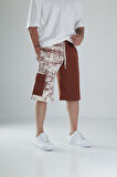 Desenli Tasarım Kiremit Şort COC1487