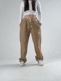 Kahve Kaşe Kadın Baggy Pantolon COCK0024